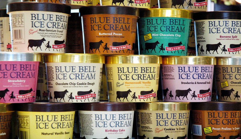 (NYT18) BRENHAM, Texas -- May 30, 2006 -- BLUE-BELL-ICE-CREAM-3 -- Blue Bell ice cream on sale at factory in Brenham, May 24, 2006. Many consider Blue Bell, from a family-run creamery is Brenham, Texas, to be the best in the country. While it‚??s sold in only 16 states, mostly in the South, and at a premium price, it ranks number three in sales nationally. This is its 100th year in business. (Meenu Bhardwaj/The New York Times)